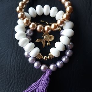 Set of 3 stackable bracelets